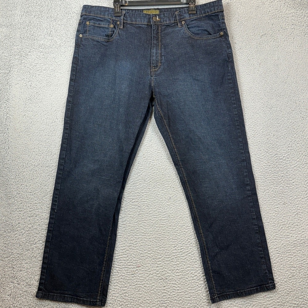 Urban Star Jeans Mens 42x30 Straight Leg Dark Blue Stretch 02513692C0 EUC